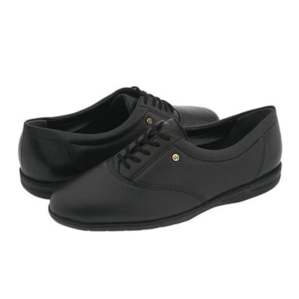 7W 7 WIDE WIDTH Easy Spirit Motion Black Leather Comfort Oxfords Sneakers Shoes
